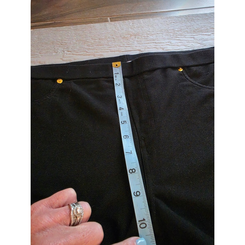 Michael Michael Kors Black Pull On Gold Hardware XL Stretch Tapered Pant - Picture 4 of 6